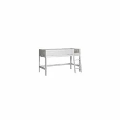 LIFETIME Mittelhohes Bett 152 Cm Kiefer Whitewash 4619-01W Mit Rollboden -Kinderwagen 46252 01w gr 5