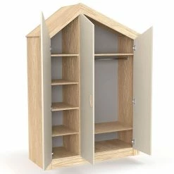 Nature Kid My House Kinderzimmer Natur/grau 5-teilig Mit Etagenbett -Kinderwagen 466011 bergamo 3 tuerer whiteroom 2 1 1 2k 9