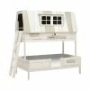 LIFETIME Etagenbett My Hangout 90 & 140x200 Cm Whitewash - Deluxe-Lattenrost & Rollrost