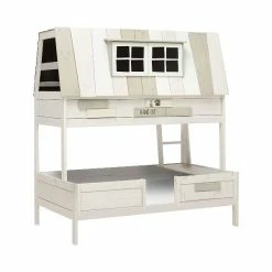 LIFETIME Abenteuerbett My Hangout 140x200 Cm Whitewash - Inkl. Deluxe-Lattenrost