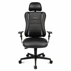 Topstar Sitness RS Bürostuhl Schwarz Inkl. Armlehen & Kopfstütze - Schnell Lieferbar