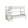 LIFETIME Etagenbett 177 Cm Mit Treppe Whitewash Kiefer, 90x200 / 120x200