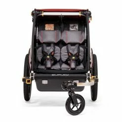 Burley Cub X Fahrradanhänger Atomic Red 2-Sitzer Mit Buggy-Funktion -Kinderwagen 5 cub x interior webex