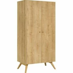 VOX Nature Kleiderschrank 2-türig Eiche / Weiß / Eiche