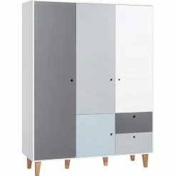 VOX Concept Baby Kleiderschrank 3-türig Blue White/grey/graphite