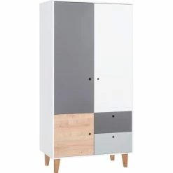 VOX Concept Baby Kleiderschrank 2-türig Oak White/grey/graphite