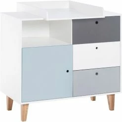 VOX Concept Baby Babyzimmer 70x140 Blue White/grey/graphite -Kinderwagen 5010840 2 1