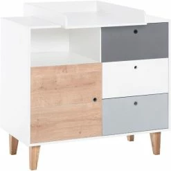 VOX Concept Baby Babyzimmer 70x140 Oak White/grey/graphite -Kinderwagen 5010843 2 1