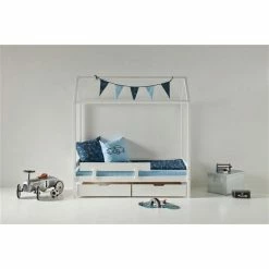 Hoppekids Hausbett ECO Dream 90x200cm Weiß - Viel Zubehör Wählbar -Kinderwagen 51 42 528 d 1 scaled 1