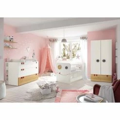 Hülsta Now! Minimo Kinderzimmer 2-türiger Schrank In Schneeweiß/Natureiche Zum Top-Preis