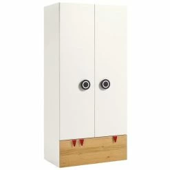 Hülsta Now! Minimo Kinderzimmer 2-türiger Schrank In Schneeweiß/Natureiche Zum Toppreis -Kinderwagen 51226 huelsta now minimo 161269f4 gr 6