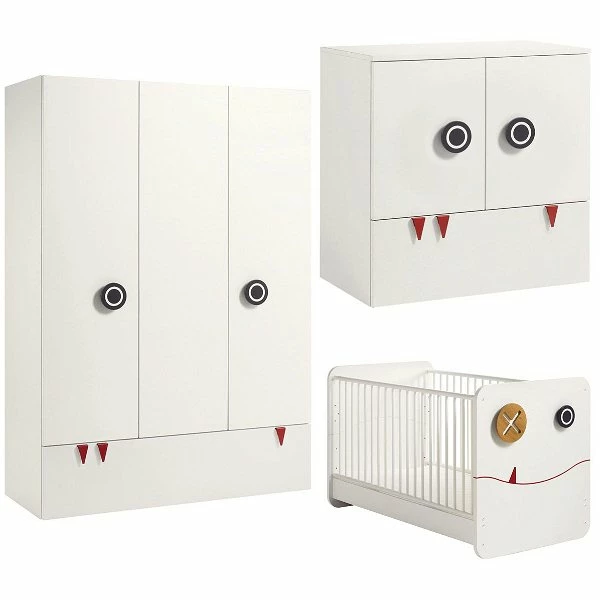 Hülsta Now! Minimo Kinderzimmer 3türig Schneeweiß Inkl. Wickelkommode & Wickelauflage 1 Hülsta Now! Minimo Kinderzimmer 3türig Schneeweiß Inkl. Wickelkommode & Wickelauflage