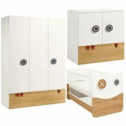 Hülsta Now! Minimo Kinderzimmer 3türig Weiß/natur Inkl. Wickelkommode & Wickelauflage