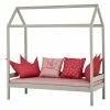 Hoppekids ECO Comfort Hausbett Dove Grey Kinderbett In 70 X 160 Cm - Mit Hausdach