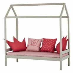 Hoppekids ECO Comfort Hausbett Dove Grey Kinderbett In 70 X 160 Cm - Mit Hausdach