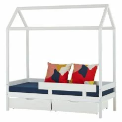 Hoppekids Hausbett ECO Dream 90x200cm Weiß - Viel Zubehör Wählbar -Kinderwagen 53 42 528 1