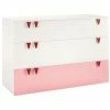 Hülsta Now! Minimo Kommode Breit 3 Schubladen Weiß Hellrosa Zum Toppreis