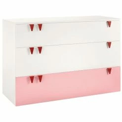 Hülsta Now! Minimo Kommode Breit 3 Schubladen Weiß Hellrosa Zum Toppreis