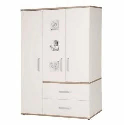 Roba Pia Kinderzimmer Mit Breiter Wickelkommode 3-türiger Schrank -Kinderwagen 60962 kleiderschrank 3trg 300sgr 3
