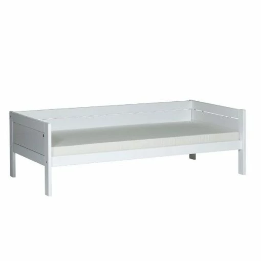 LIFETIME Basisbett 90x200 Kiefer Weiß 610-10, Incl. Rollboden -Kinderwagen 610 10 1