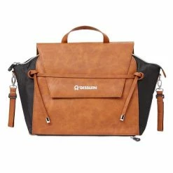 Gesslein Wickeltasche No.4 Schwarz/cognac Mit Kunstleder
