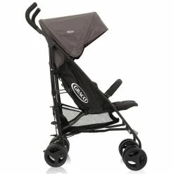 Graco Travelite Buggy Black & Grey Stufenlos Verstellbare Rückenlehne -Kinderwagen 6bf999bgreu graco emea travelite blackgrey profile