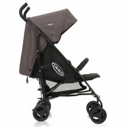 Graco Travelite Buggy Black & Grey Stufenlos Verstellbare Rückenlehne -Kinderwagen 6bf999bgreu graco emea travelite blackgrey recline profile