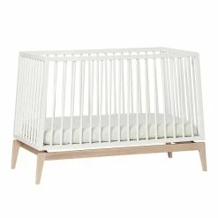 Leander Luna Kinderzimmer Sparset Weiß/eiche Babybett Und Kleiderschrank Konfigurierbar -Kinderwagen 720120 03 leander luna babycot 120x60cm white oak 7 1