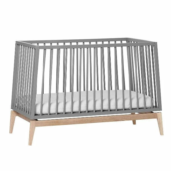 Leander Luna Babybett 60x120 Cm Grau/Eiche 3 Leander Luna Babybett 60x120 Cm Grau/Eiche – Bild 3
