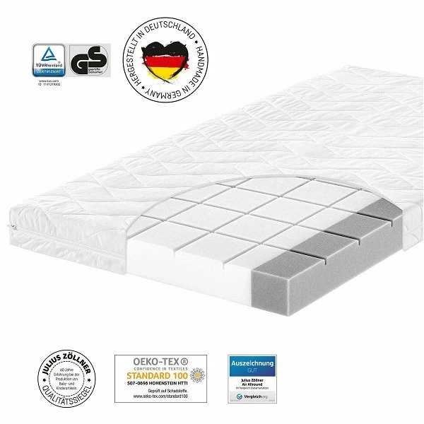 Zöllner Joy Matratze 70 X 140 Cm Mit Würfelstruktur - Zum Aktionspreis 2 Zöllner Joy Matratze 70 X 140 Cm Mit Würfelstruktur - Zum Aktionspreis – Bild 2