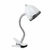 LIFETIME Klemmleuchte Weiß/Chrome Flexibler Hals - Max. 40 W