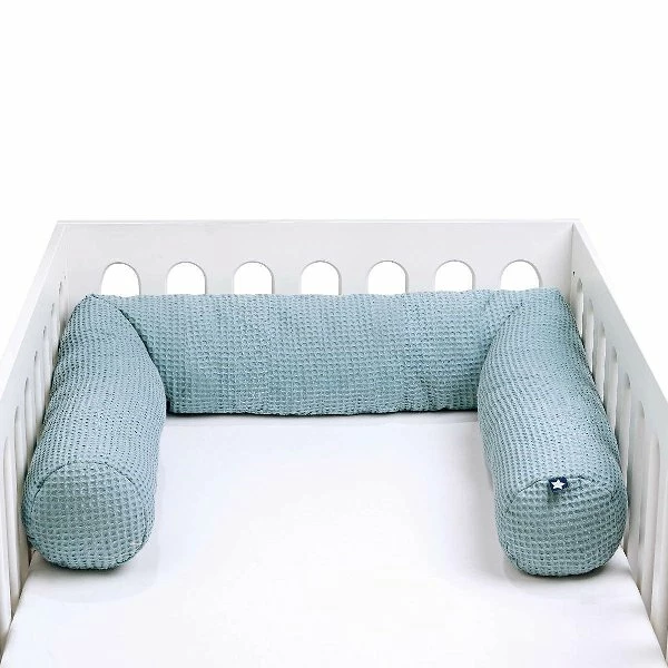 Zöllner Nestchenschlange Waffelpiqué Greenery Länge 180 Cm - Für Alle Betten Geeignet 1 Zöllner Nestchenschlange Waffelpiqué Greenery Länge 180 Cm - Für Alle Betten Geeignet