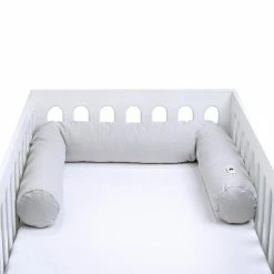 Zöllner Nestchenschlange Musselin Grau Länge 180 Cm - Für Alle Betten Geeignet