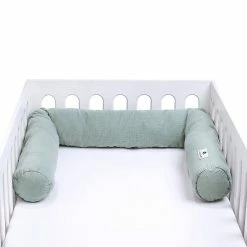 Zöllner Nestchenschlange Musselin Grün Länge 180 Cm - Für Alle Betten Geeignet