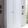 Ticaa Moritz Kleiderschrank Weiß 2-türig - Kiefer Massiv
