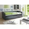 Ticaa Marianne Sofabett Mit Auszug Grau Massivholz - 90 X 200 Cm