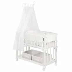 Roba Komplettwiegenset Weiß Inklusive Textiler Ausstattung Fox & Bunny -Kinderwagen 8949w s168 00 stubenbett 300 4