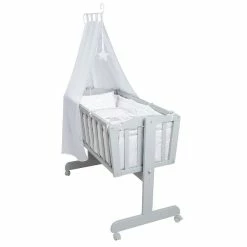 Roba Komplettwiegenset Taupe Inklusive Textiler Ausstattung Sternenzauber