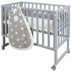 Roba Stubenbett 3 In 1 Little Stars Safe Asleep Inkl. Matratze, Nestchen & Schlafsack