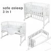 Roba Stubenbett Safe Asleep® 3 In1 - Weiß Inklusive Matratze, Nest & Schlafsack Easy Air