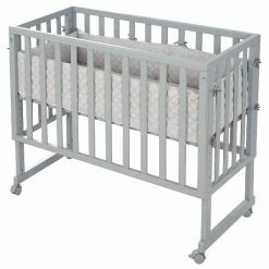 Roba Stubenbett 3 In1 Roba Style Grau Inkl. Matratze, Nestchen & Rollen