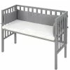 Roba Beistellbett 2 In1 Grau Safe Asleep Inkl. Matratze Und Nestchen