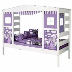 Ticaa Hausbett Horse Lila Kiefer Weiß Massivholz - Dessin: Horse Lila 3 Ticaa Hausbett Horse Lila Kiefer Weiß Massivholz - Dessin: Horse Lila -Kinderwagen 926139 freisteller 3 1