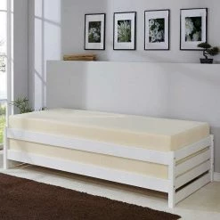 Ticaa Nadine Stapelliege Kiefer Weiß 90 X 200 Cm Massivholz