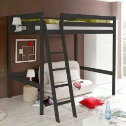 Ticaa Matthias Hochschläfer Kiefer Grau 140 X 200 Doppelbett - Massivholz