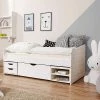 Ticaa Sofabett MINI Micki 3er Funktionsschubkasten Massivholz - 80x160 Cm - Inkl. Matratze