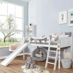 Ticaa Ekki Rutschbett Vertikal Buche Weiß Massivholz