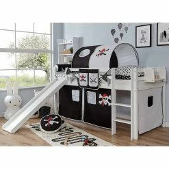 Ticaa Rene Rutschbett Buche Weiß A3 Massivholz - Dessin Wählbar