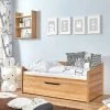 Ticaa Sofabett MINI Micki Buche Mit Zusatzbett Massivholz - 80x160 Cm - Inkl. 2 Matratzen