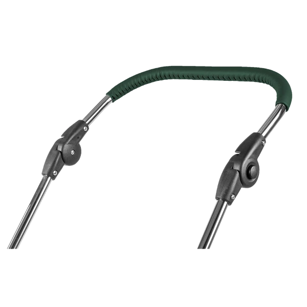 HESBA ClassicKorb Kinderwagen Außen 685 Innen 180 Black Edition - Räder Schwarz 30 Cm, Ledergriff Dunkelgrün 6 HESBA ClassicKorb Kinderwagen Außen 685 Innen 180 Black Edition - Räder Schwarz 30 Cm, Ledergriff Dunkelgrün – Bild 6